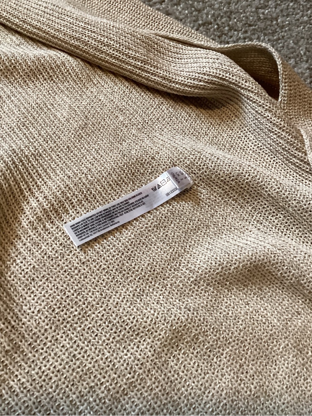 NWT Free People Living In This Sweater longline duster cardigan Small Beige - Picture 10 of 10